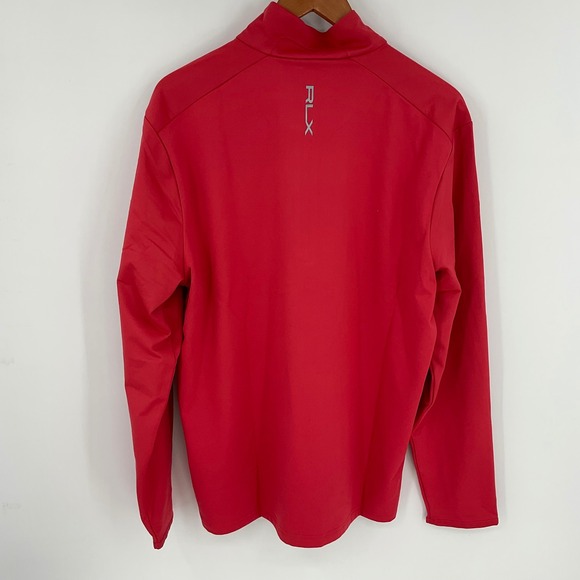RLX Ralph Lauren Mens Red Quarter Zip Golf Pullover Jacket‎ Long Sleeve Size L - Picture 2 of 7